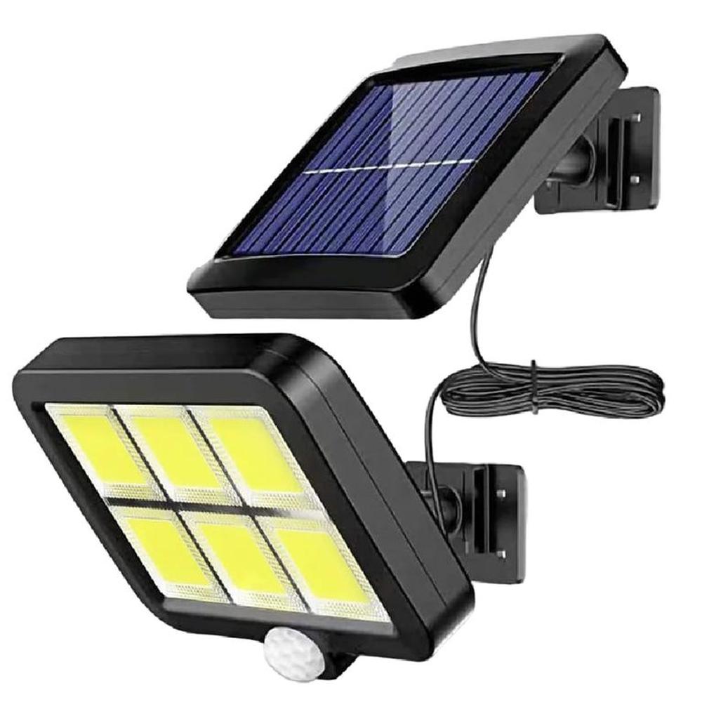 Lampara Reflector Panel Solar Sensor de Movimiento Cable 5 Metros