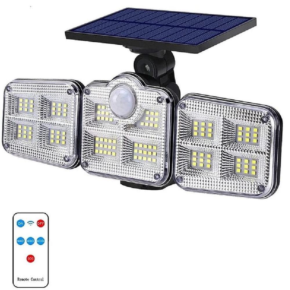 Lampara Reflector con Panel Solar Sensor de Movimiento