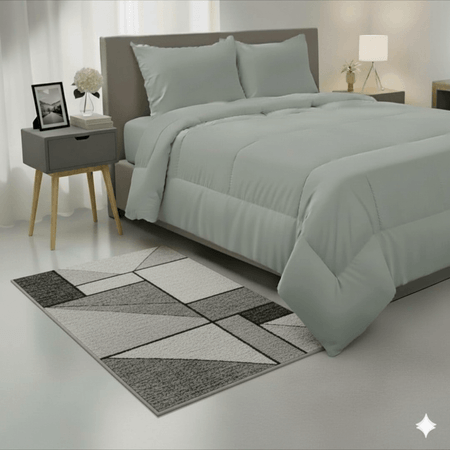 Edredón algodon Verde con Funda Sham 2 Plazas Free Home Premium