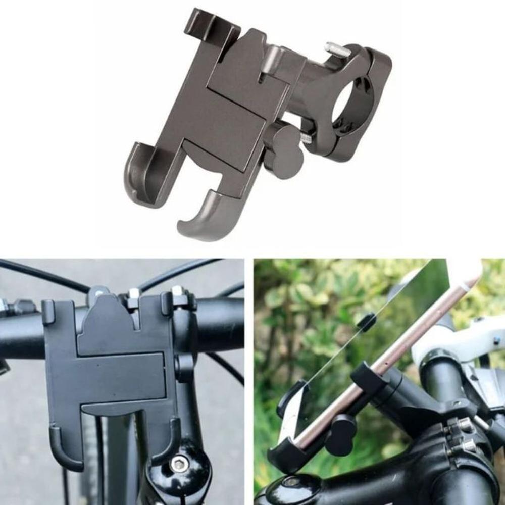 Holder de Aluminio para Moto Bicicleta Scooter Soporte 360 Negro