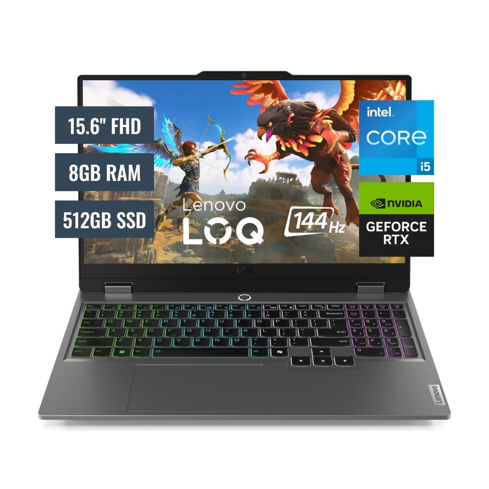 Laptop Lenovo LOQ Intel Core i5 12450HX 8GB RAM 512GB SSD 6GB RTX 3050 15.6 FHD FreeDOS 83GS006WLM