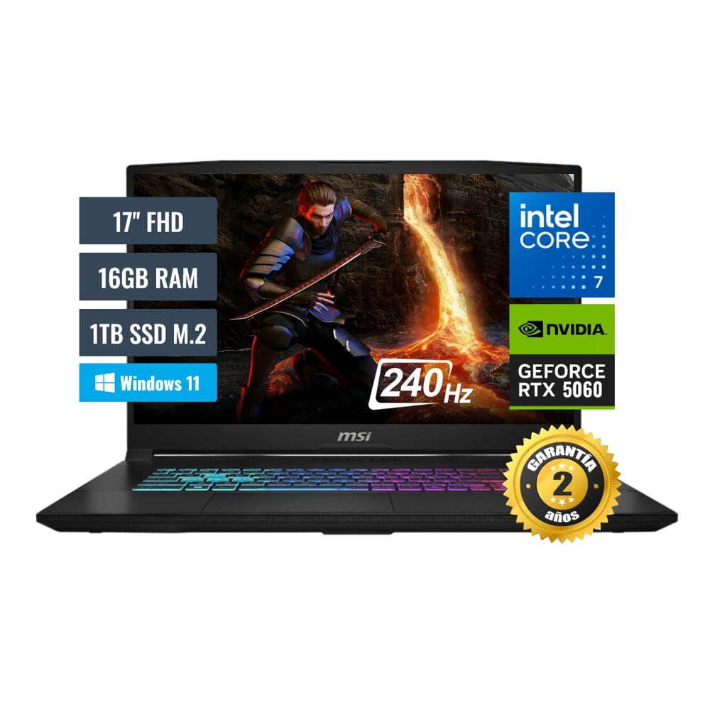 Laptop MSI Katana B14WFK Intel Core i7 14650HX 16GB RAM 1TB SSD 8GB RTX 5060 17 FHD 9S717L791091