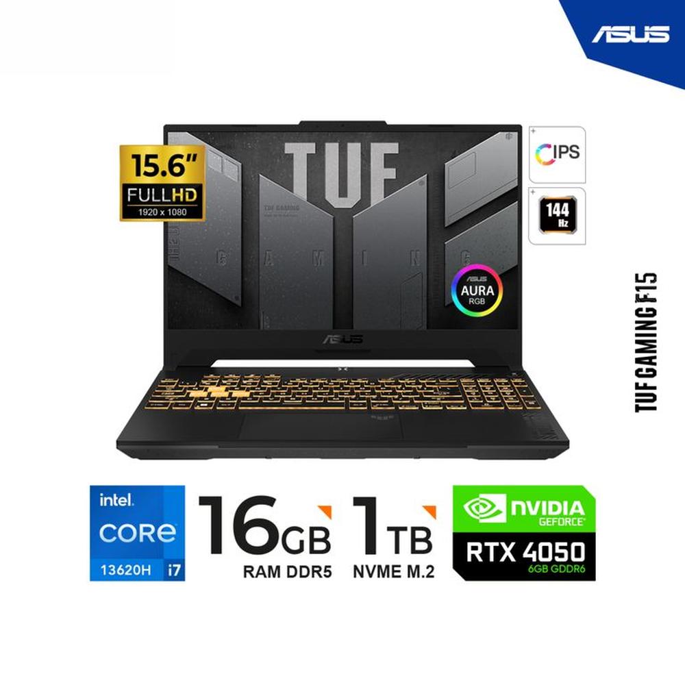 LAPTOP ASUS F15 15.6 FHD IPS Core i7 13620H 2.4Ghz 4.9Ghz 16GB DDR5 1TB SSD RTX 4050 6GB Freedos