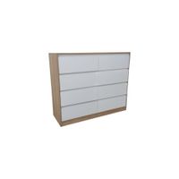 Cómoda Moderna de 8 Cajones Color Duna - Almacenamiento XXL