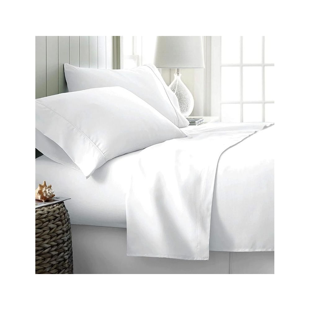 Juego de Sábanas Blanco 2 PLAZAS