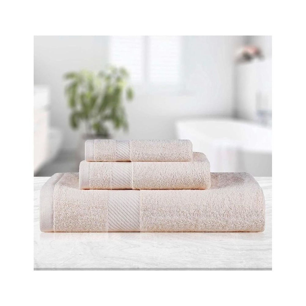 Toallas Deluxe Beige Set 3 Piezas