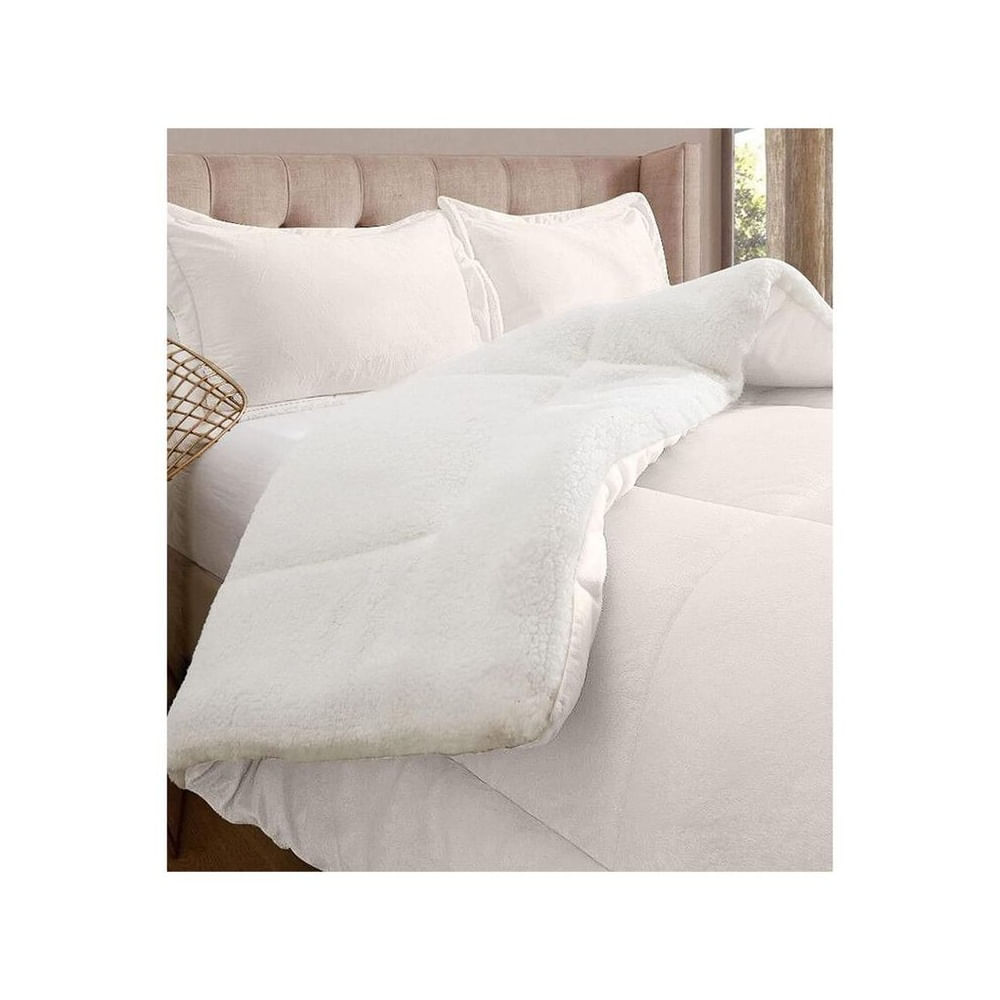 Edredón Sherpa Hueso QUEEN