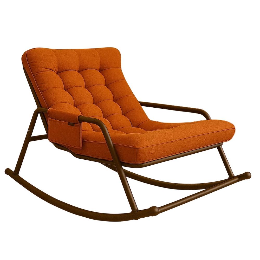 Silla Mecedora Contemporanea Naranja