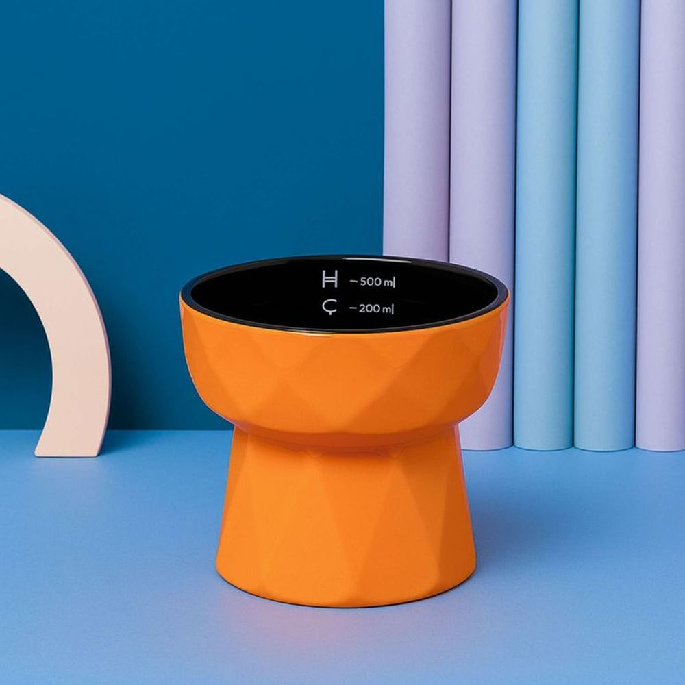 DiamantBowl Comedero Elevado con Diseño Geométrico