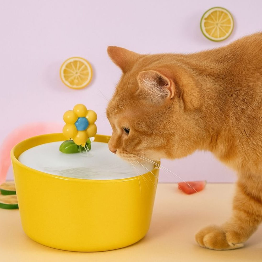 Aqua Fountain Fuente Automática de cerámica para Mascotas