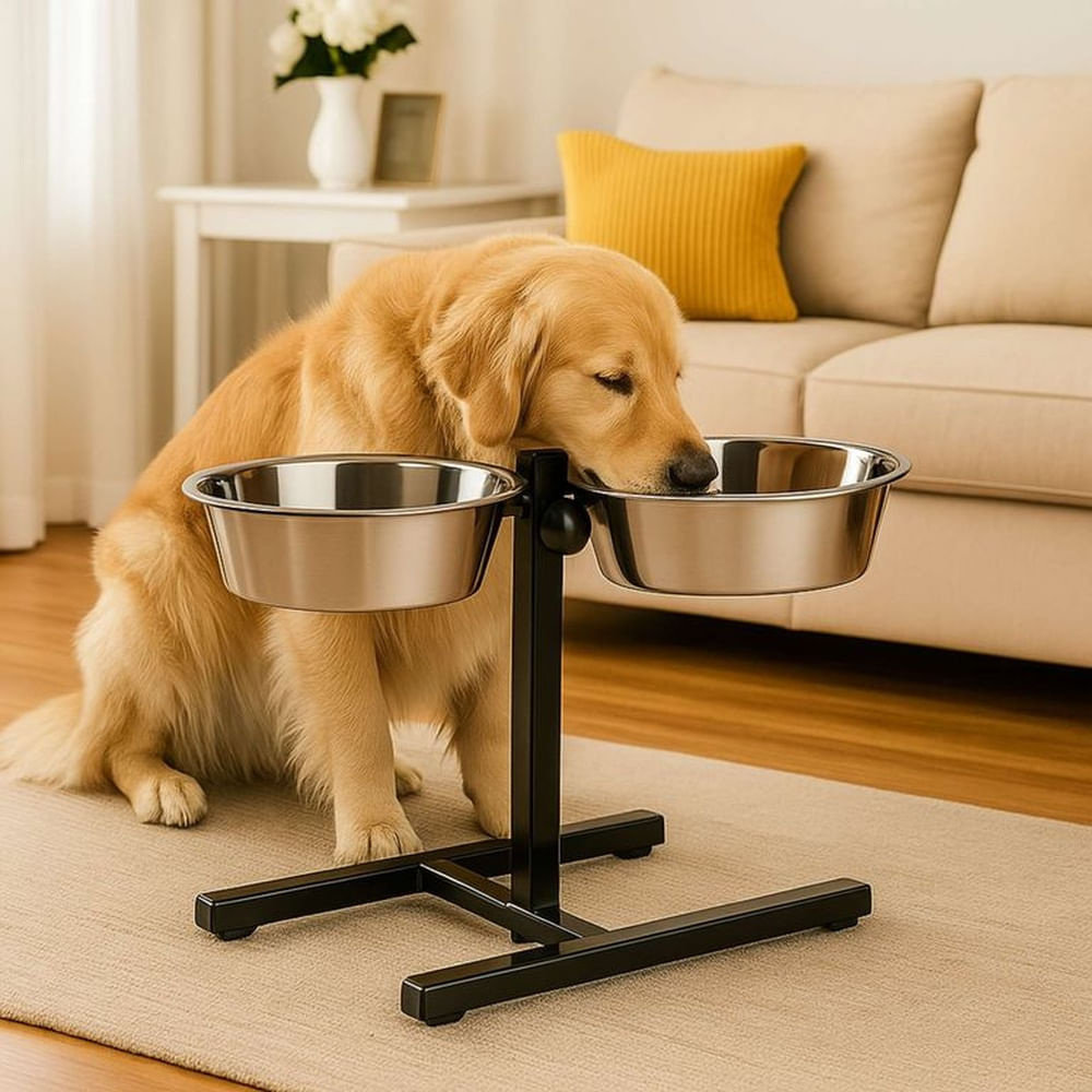 AlturaPet  Comedero Elevado de Acero Inoxidable