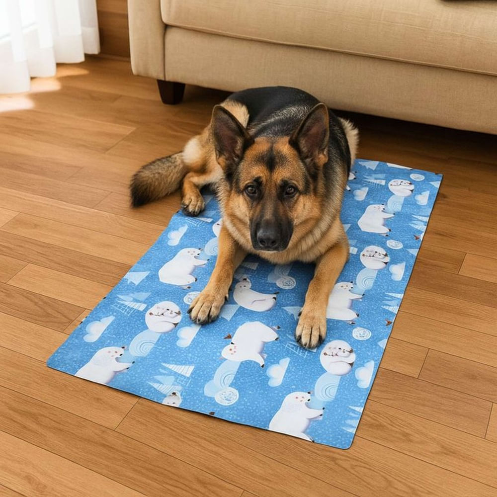 Manta Gel Refrescante Para Mascota  - Talla L - (Celeste)