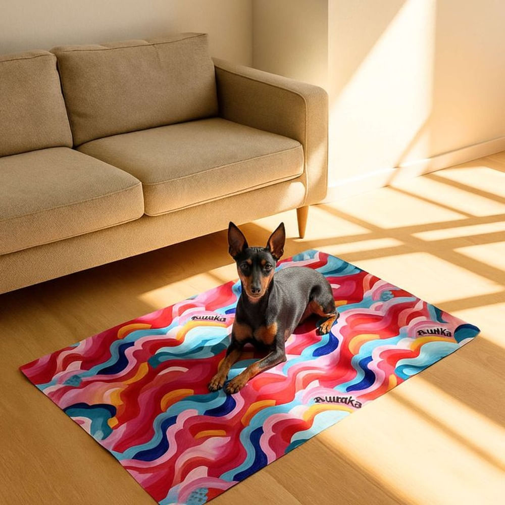 Manta Gel Refrescante Para Mascota  - Talla S - (Multicolor)