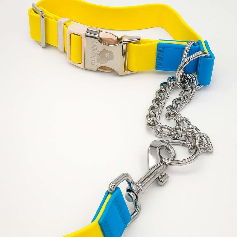 Elementa - Correa de Ahorque Impereable para Perros Amarillo