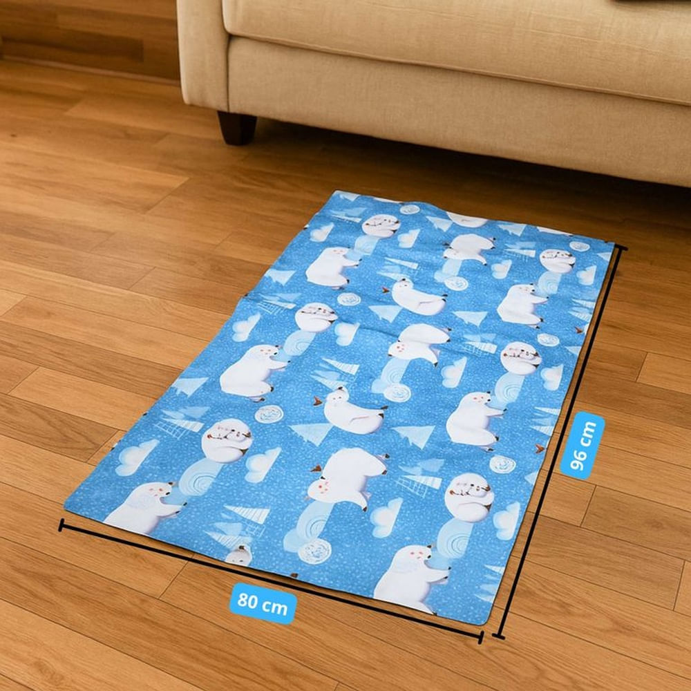 Manta Gel Refrescante Para Mascota  - Talla M - (Celeste)