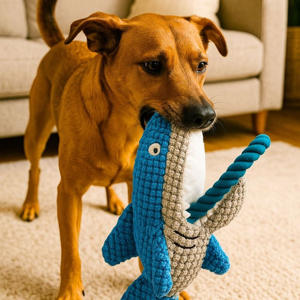 Tiburón Juguetón  Juguete para Mascotas
