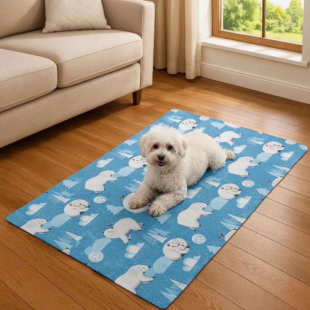 Manta Gel Refrescante Para Mascota  - Talla S - (Celeste)
