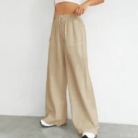 Pantalón holgado con cordón en la cintura fresco
