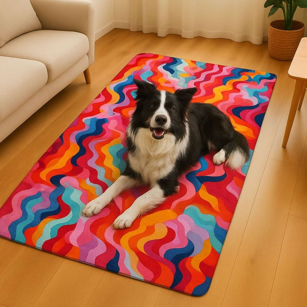 Manta Gel Refrescante Para Mascota  - Talla M - (Multicolor)