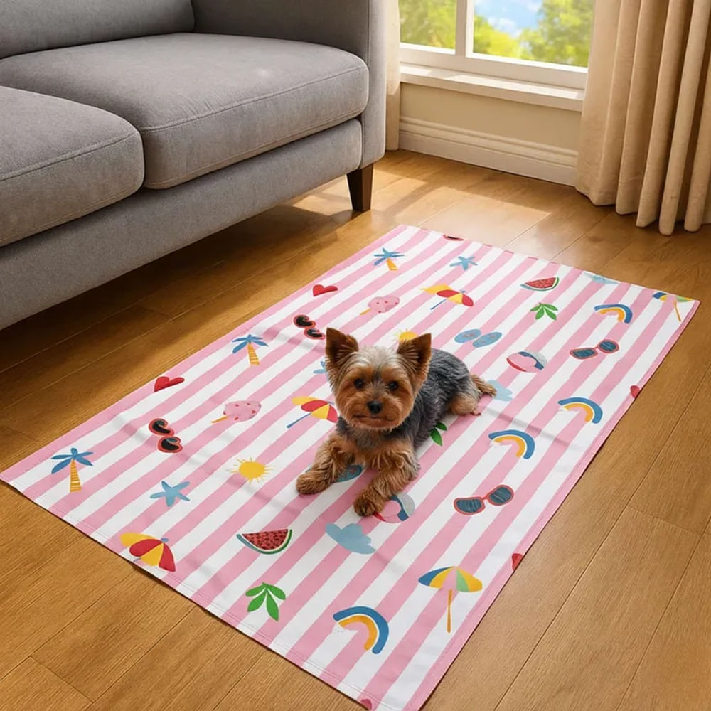 Manta Gel Refrescante Para Mascota  - Talla S - (Rosa)