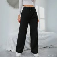 Pantalón Buzo de Franela con Bolsillos Mujer