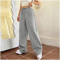 Pantalon rayas de Lino holgado