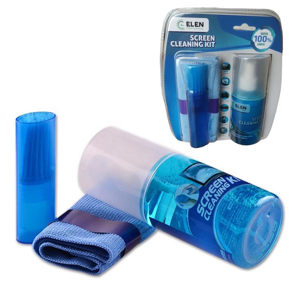 Kit de Limpieza para Pantallas Tv Laptop Móviles Fco 200ml 3 en 1 Elen