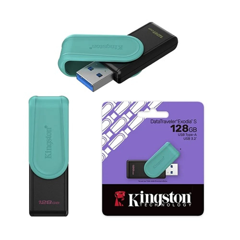Memoria Usb Kingston Datatraveler Exodia S 128gb Usb32 UBS0001