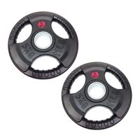 Discos pesas Olímpicos 5kg x 2 acero-caucho