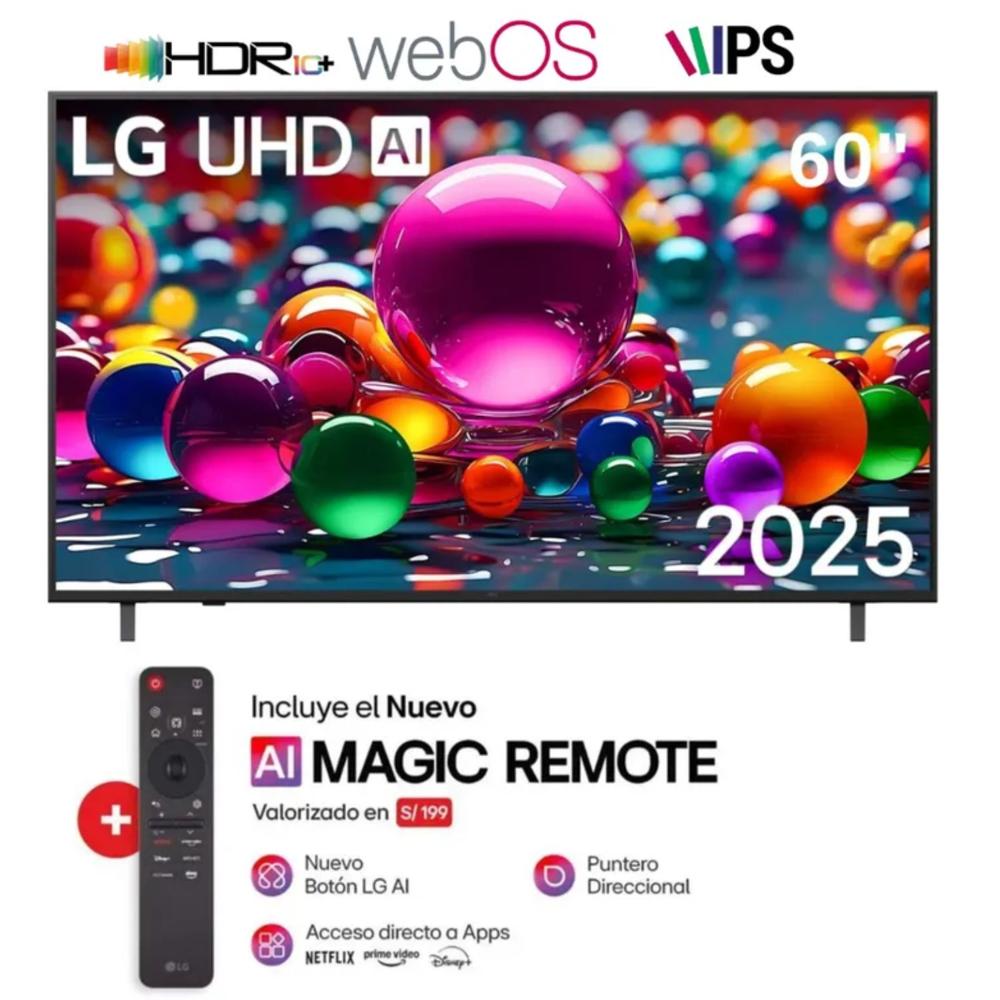 Televisor LG 60 Smart UHD 4K Thinq Ai 60UA8050PSA -Magic Remote 2025