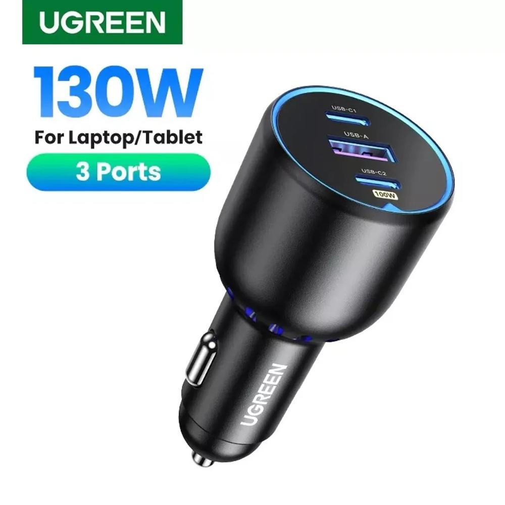 Cargador de Auto Ugreen 130W Fast Charge 3 Puerto