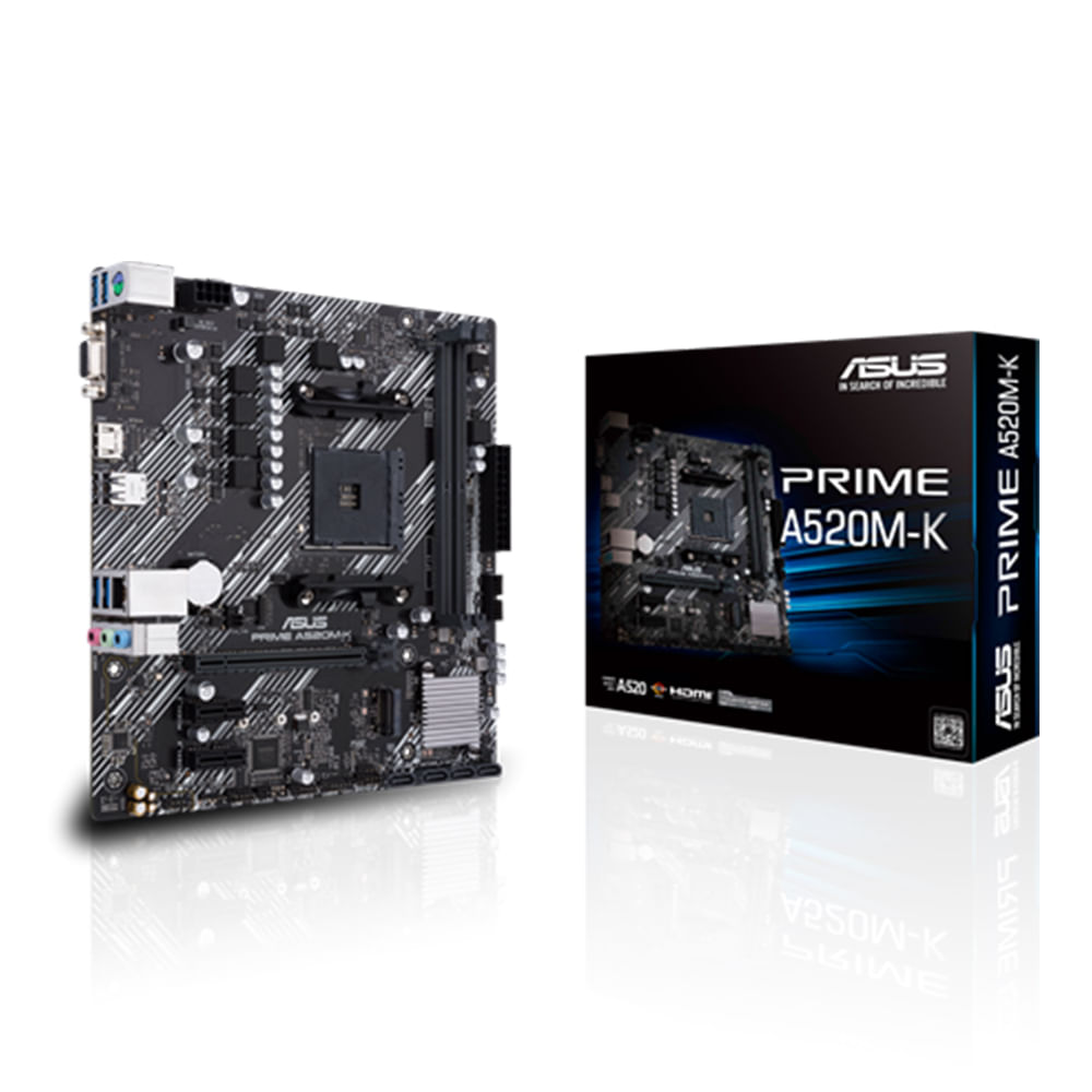 Placa Base ASUS Prime A520M-K - Chipset AMD Compacta y Con Conectividad Avanzada