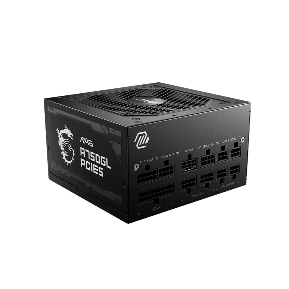Fuente de Poder MSI MAG-A750GL 750W - Eficiencia PCIE5 y Rendimiento Superior para Gamers