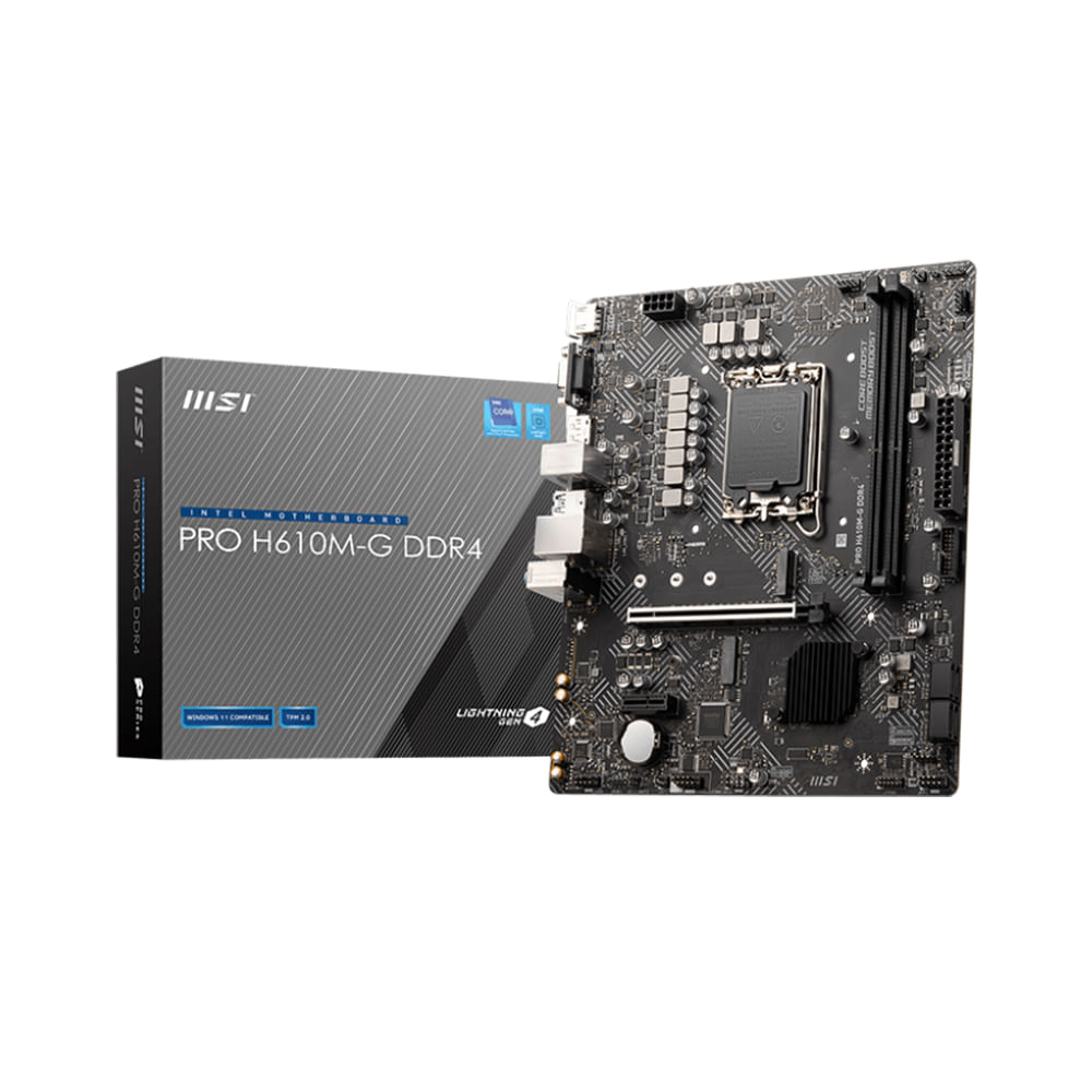 Placa Base MSI PRO H610M-G DDR4 Micro ATX Rendimiento Óptimo y Conectividad Avanzada Ideal para G