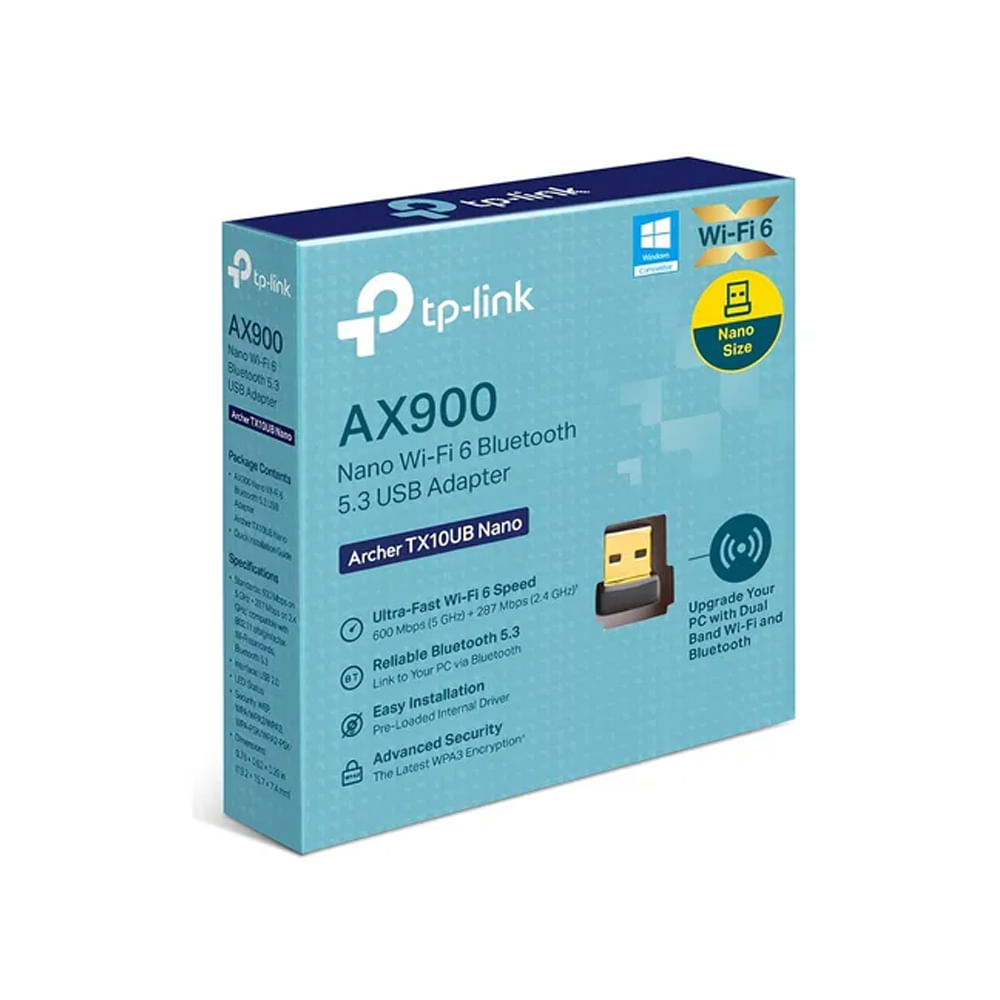 Adaptador USB WiFi 6 TP-Link AX900 Doble Banda con Bluetooth - Conexión rápida y estable