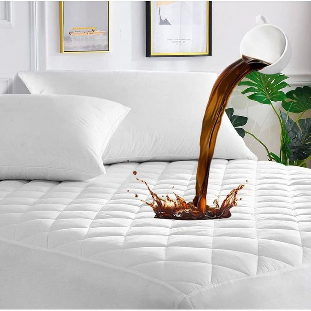 Funda de colchón impermeable KING Blanco