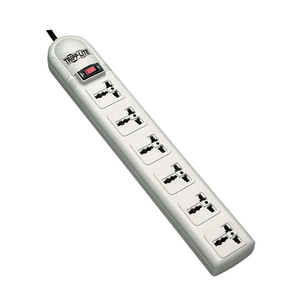 Regleta Tripp Lite Protect It! SUPER60MNID 230V con 6 Tomas Universales y Protección de Sobretensió