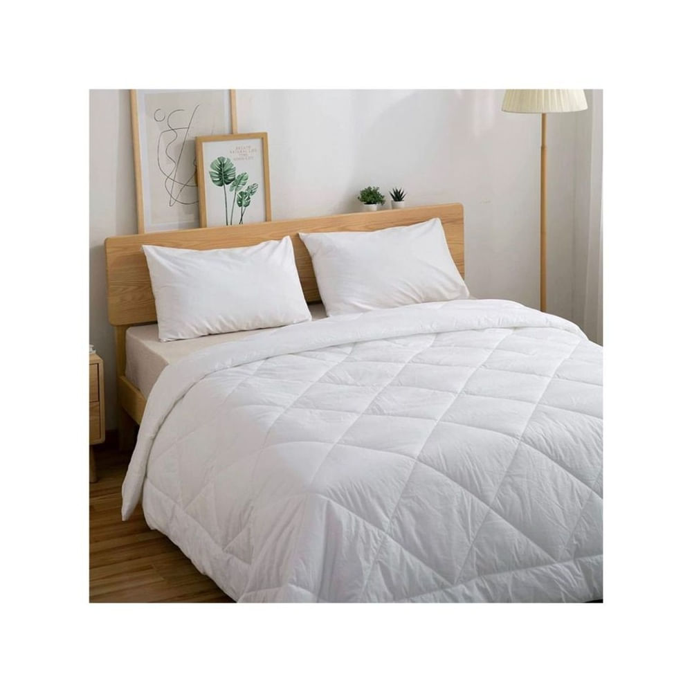 Cubrecama Monocromo Blanco KING