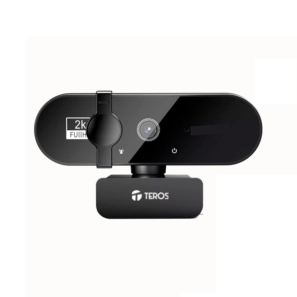 Cámara Web Teros 2K USB 2.0 con Obturador Resolución 2592x1944 Ideal para Streaming y Videoconfer