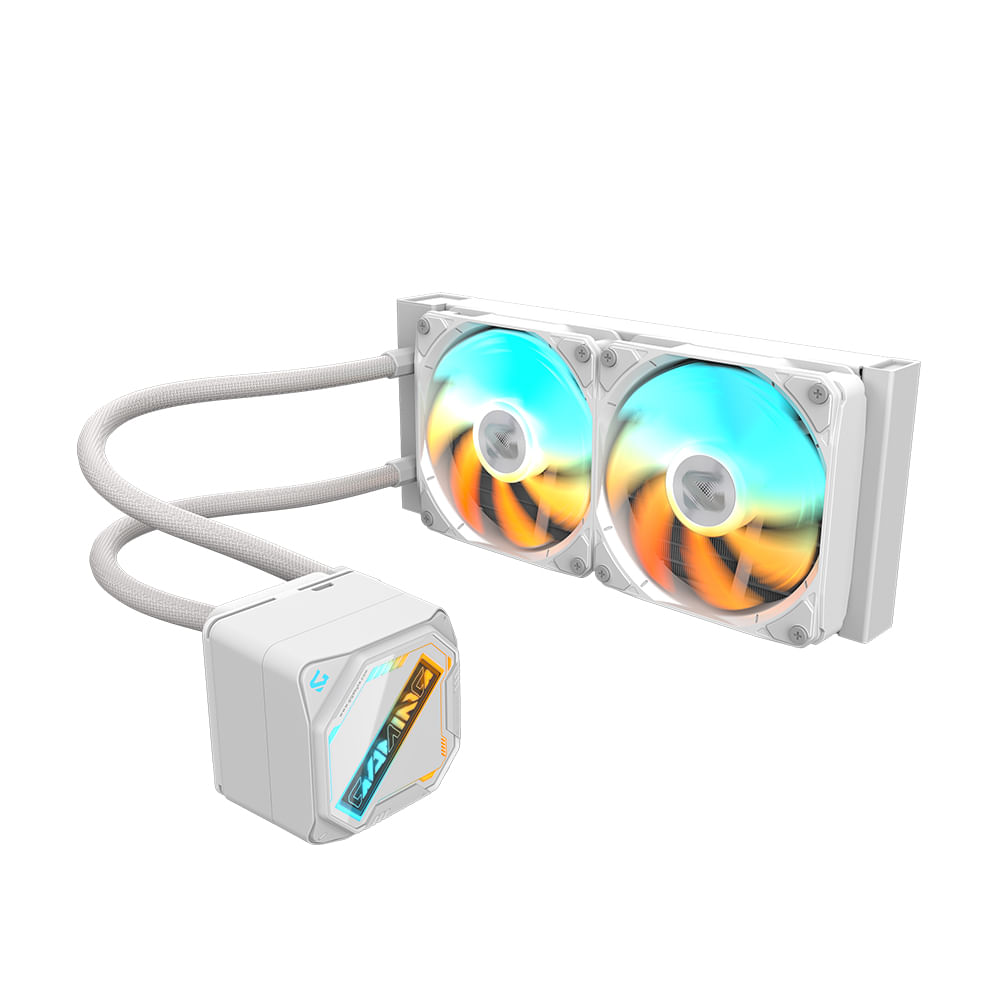 Cooler CPU GIGABYTE Gaming 240i ARGB Blanco Refrigeración Líquida Efectiva y Estética para tu PC G