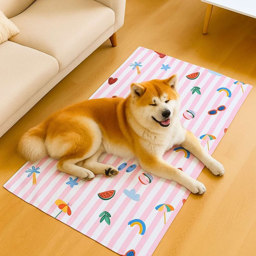 Manta Gel Refrescante Para Mascota  - Talla L - (Rosado)