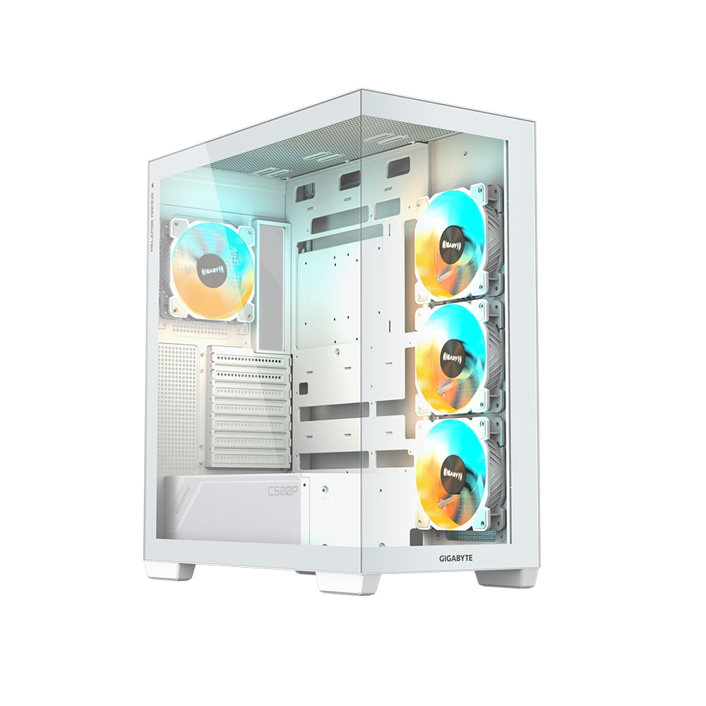 Caja Mid Tower GIGABYTE C500PI Panorámica Stealth Color Blanco Diseño Elegante y Espacioso