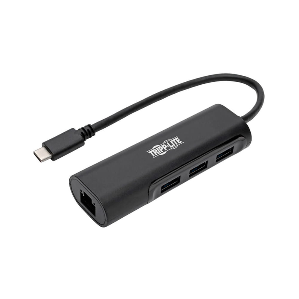 Hub USB Type-C Tripp-Lite U460-003-3A1GB 3 Puertos USB 3.1 y RJ45 Velocidad de 5 Gbps Portátil