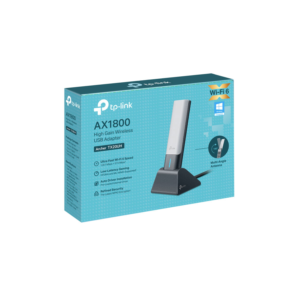 Adaptador USB WiFi 6 TP-LINK AX1800 Doble Banda - Conexión Rápida y Estable para Dispositivos Compa