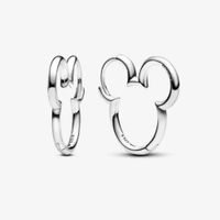 Aretes Pandora de aro silueta Mickey mouse x Disney