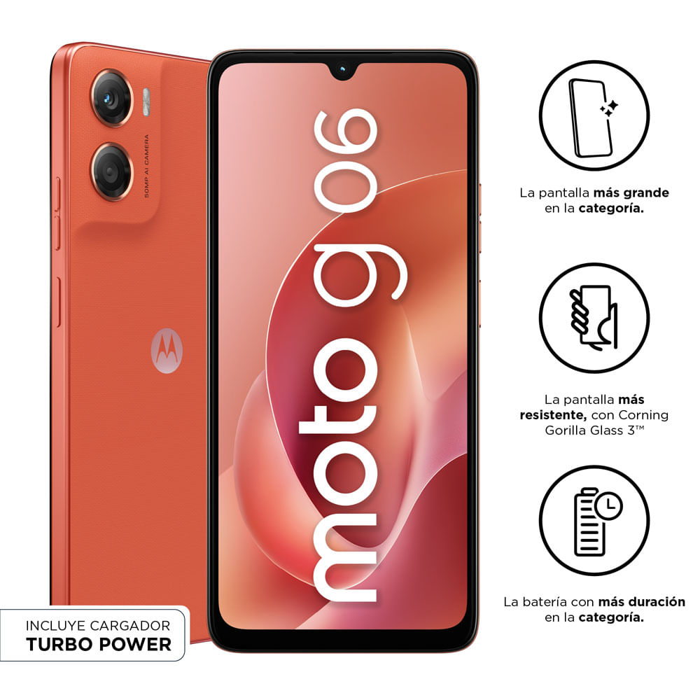 Smartphone MOTOROLA G06 6.9"" 4GB 64GB 50MP Naranja