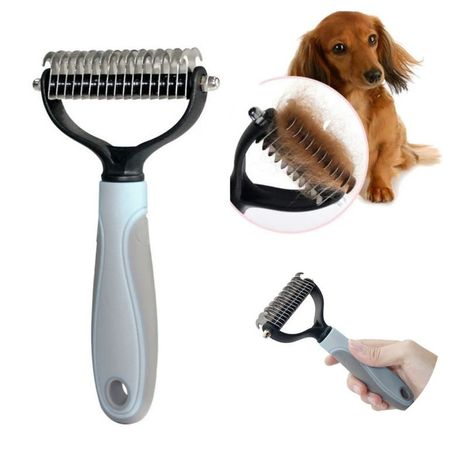 PEINE DESMOTADOR PARA PERROS Y GATOS PLOMO PLOMO