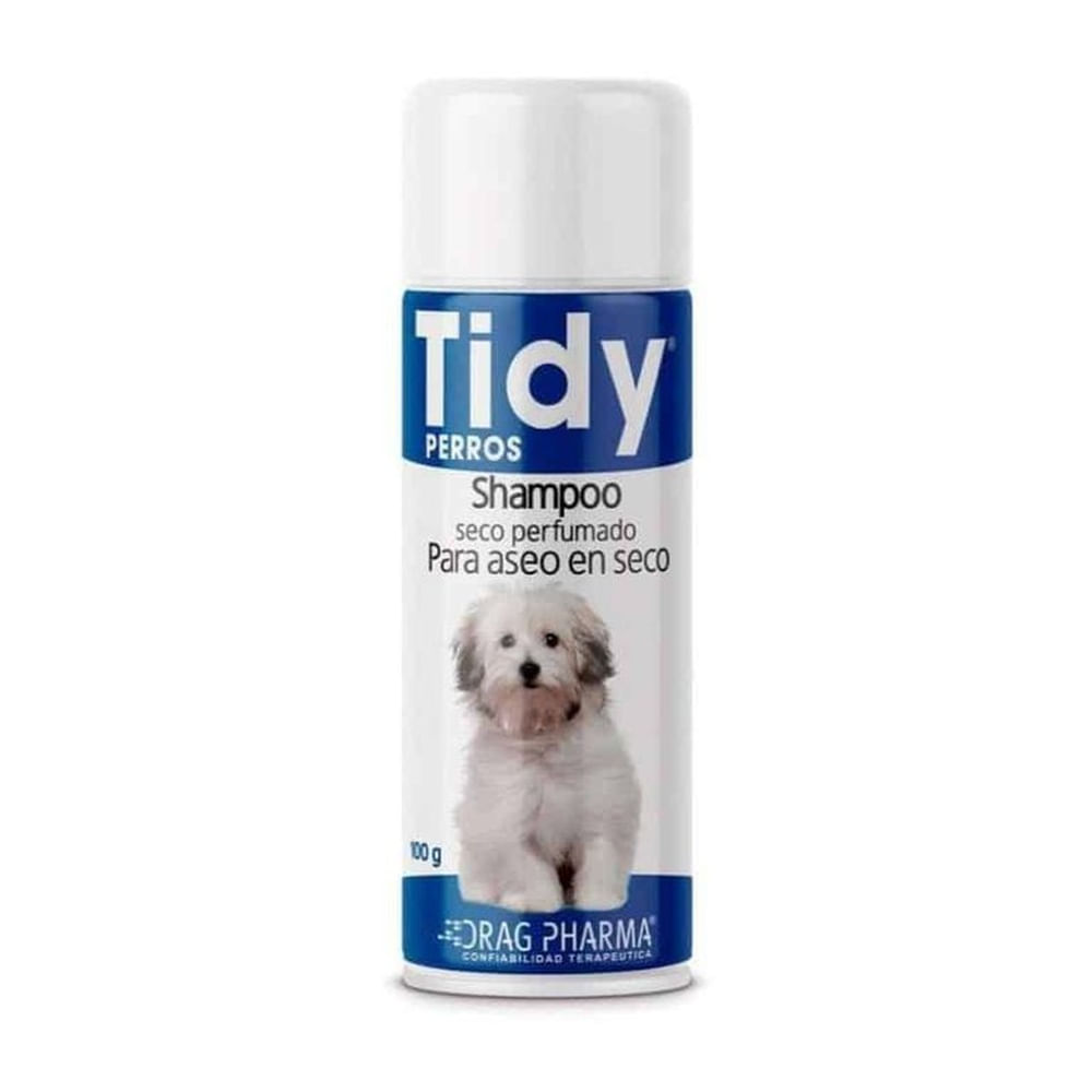 SHAMPOO SECO PERFUMADO "TIDY" PARA PERROS 100 g.