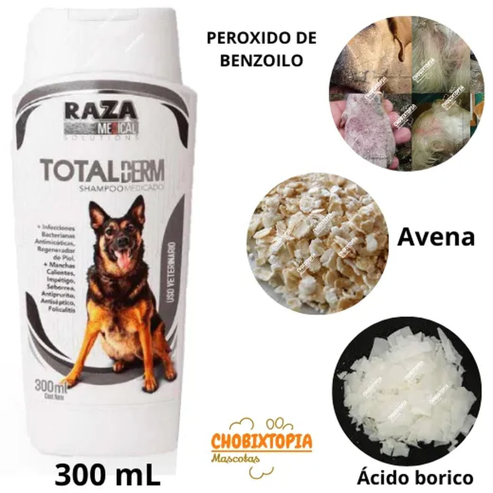 SHAMPOO RAZA MEDICADO PARA PERRO TOTALDERM X 300 ML