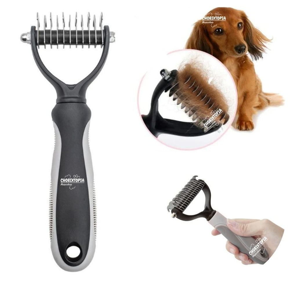 PEINE DESMOTADOR PARA PERROS Y GATOS PLOMO CHICO